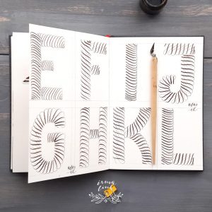Moderne Kalligrafie Stile Flourish Alphabet irma link