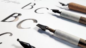 Kalligraphie Bandzug Redisfeder Plakatfeder Federarten Spitzfeder lernen irma link