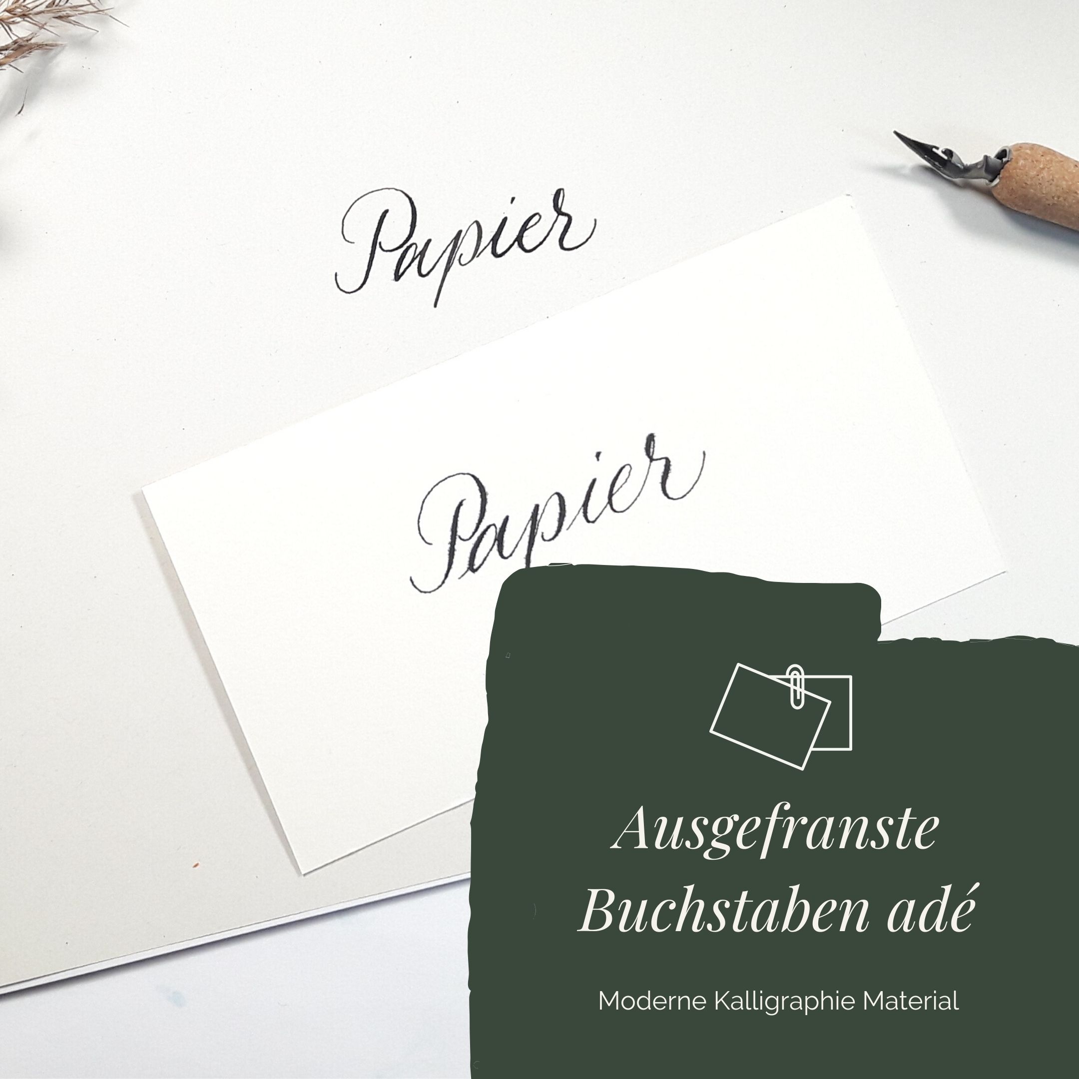 Kalligraphie Papier Hilfe, Ausgefranste Buchstaben ade