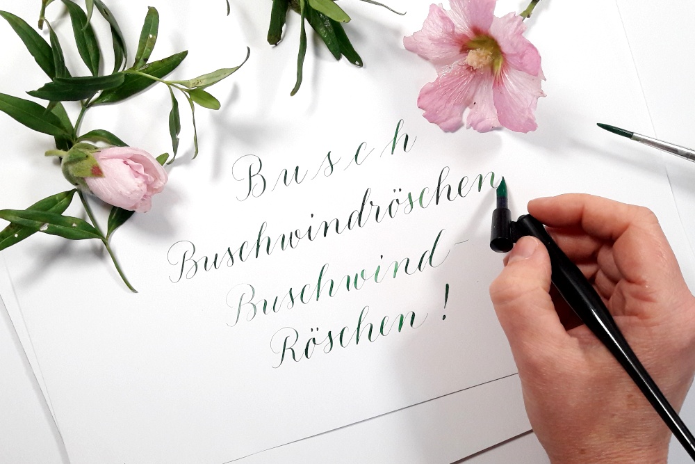 Einstieg Moderne Kalligraphie lernen Berlin Workshop mit irma link